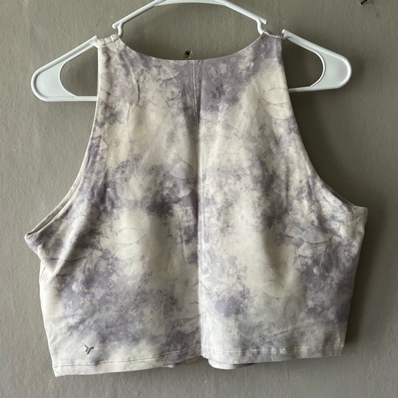 Old Navy Purple and White Cropped Tank Top Size XL - Picture 3 of 4